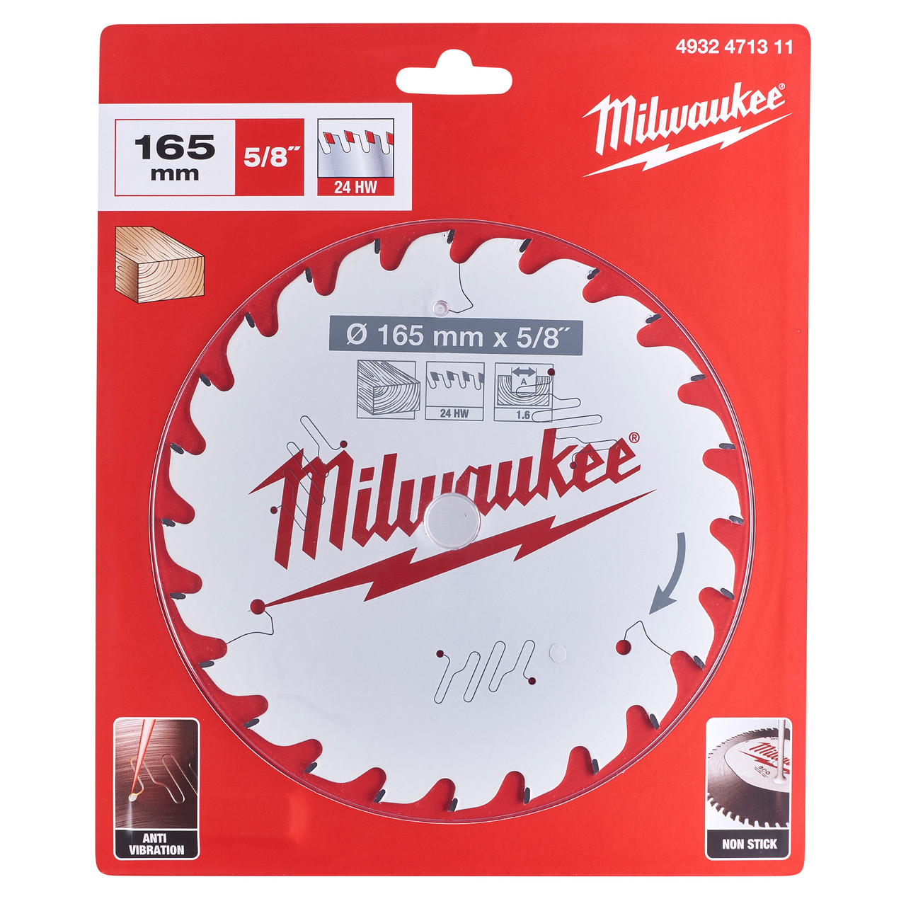 Milwaukee 4932471311 Circular Saw Blade 165mm Toolstop