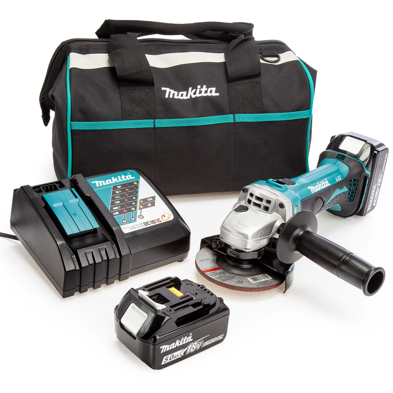 BHTOP Cordless Angle Grinder Lithium Ion-powered 20Volt Charger Brushless 4.5 Including 4.0 Ah Battery,Charger and Carrying Case 4.5 