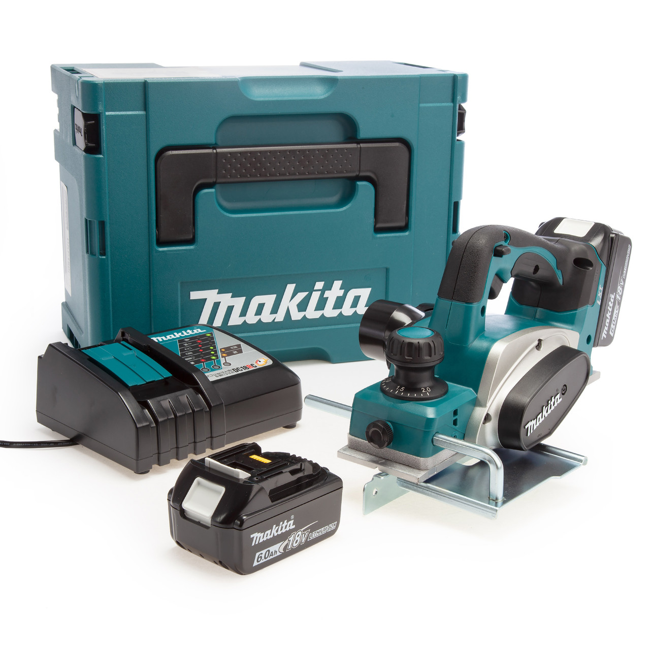 Makita DKP180RGJ 18V LXT Planer 82mm 2x 6Ah Batts Toolstop