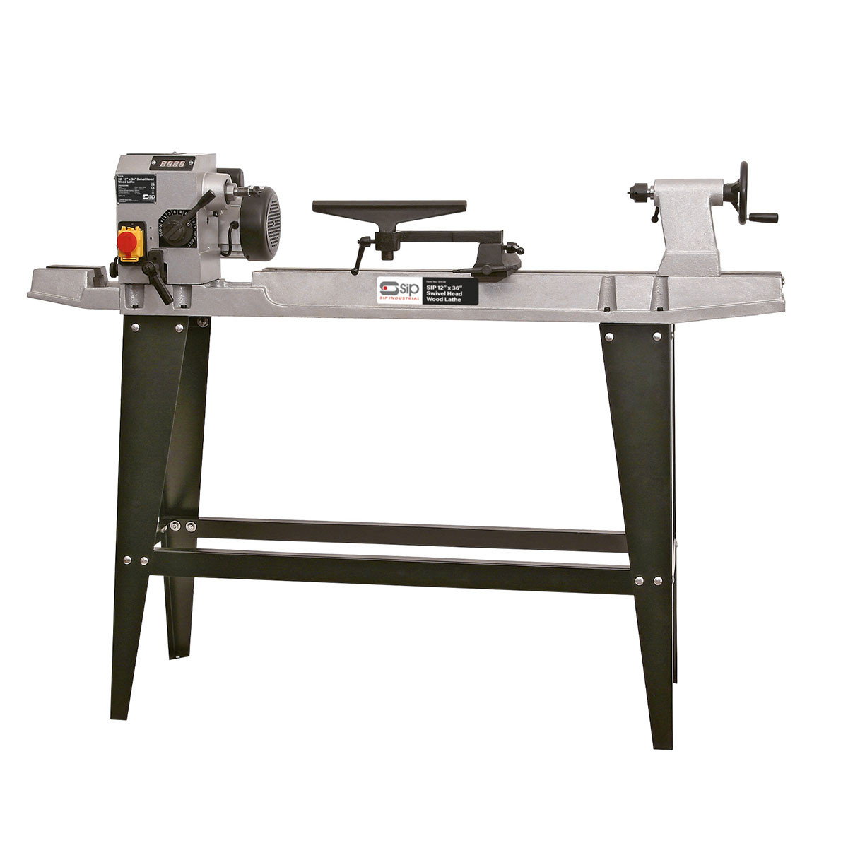 SIP 01938 Swivel Head Wood Lathe 12 x 36" Toolstop