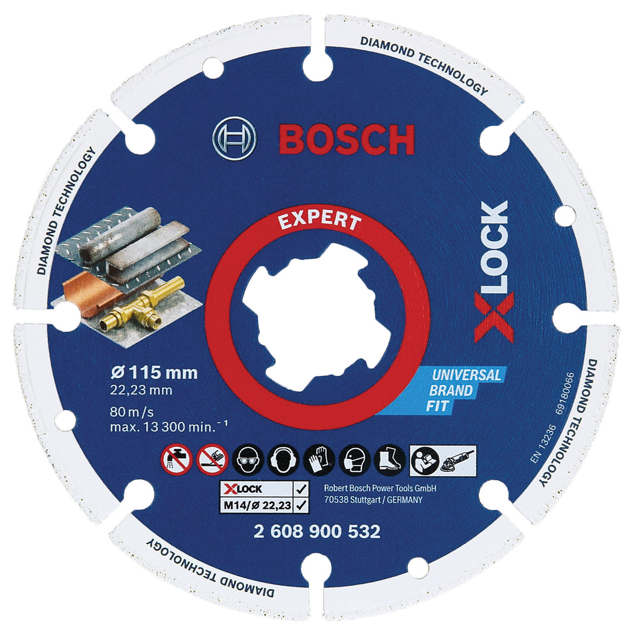 Bosch Expert Diamond Grinding Wheel 125mm - 2608602553 Professional Abrasive Disc For Resin, Paint, Glue Removal