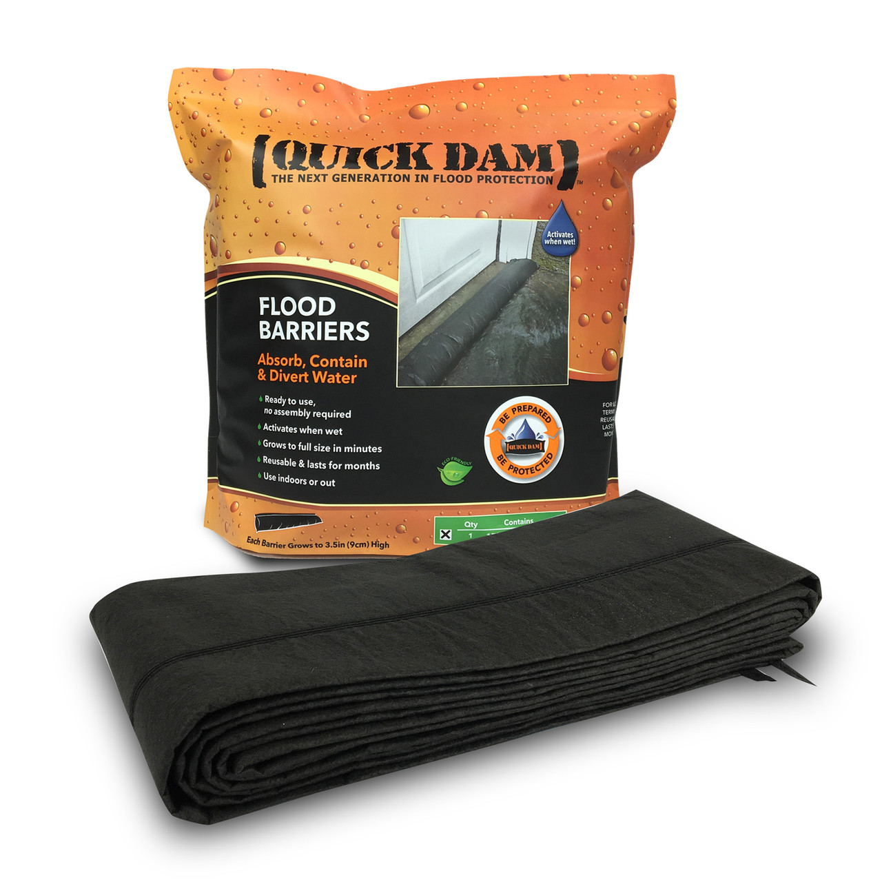 Quick Dam QD617-1 Water Activated Flood Barrier 5m/17ft