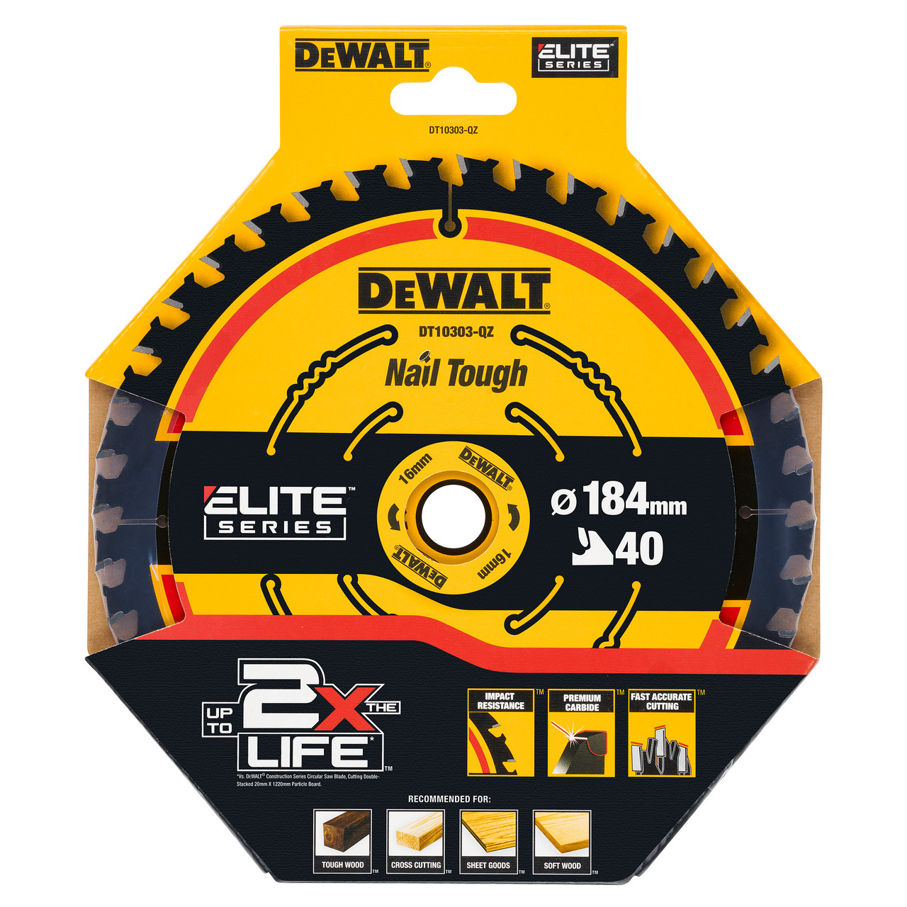 Dewalt DT10303 ELITE Circular Saw Blade 184mm Toolstop