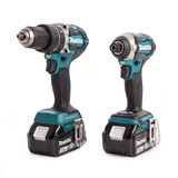 Makita DLX2181 Twinpack with DHP454 Combi drill, DTD154 Impact Driver, DC18RC Charger (2 x 3Ah Batteries) - 3