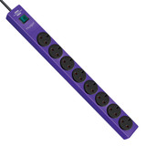 Buy Brennenstuhl 1150613138 Hugo Extension Lead 3 Metre Cable 8-Way 240V - Violet at Toolstop