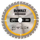Dewalt DT1950 Construction Circular Saw Blade 165mm x 20mm x 36T - 2