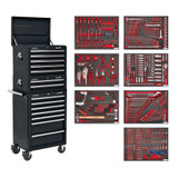 Buy Sealey TBTPCOMBO2 Tool Chest Combination 14 Drawer With Ball Bearing Runners - Black & 446pc Tool Kit at Toolstop