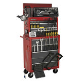 Buy Sealey AP2250BBCOMBO Topchest & Rollcab Combination 14 Drawer With Ball Bearing Runners - Red/Grey & 239pc Tool Kit at Toolstop