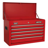 Buy Sealey AP225 Topchest 5 Drawer With Ball Bearing Slides - Red at Toolstop