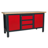 Buy Sealey AP1905C Workstation With 3 Drawers & 2 Cupboards at Toolstop