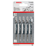 Bosch T144D Speed for Wood Jigsaw Blades showing pack of 5