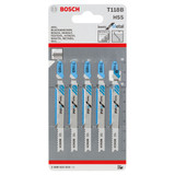 Buy Bosch T118B Metal cutting 2.5 - 6mm Jigsaw Blades (5 Pack) at Toolstop