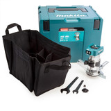 Makita DRT50ZJ 18V Router/Trimmer (Body Only) with Trimmer Base & Straight Guide in Makpac Case