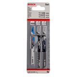 Buy Bosch T111C, T244D, T118B (2607010062) Jigsaw Blades for Wood Plastic & Metal (Pack of 3) at Toolstop