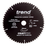 Trend CSB/CCTC26060 Craft Pro Saw Blade Mitre Saw Crosscutting 260mm x 60T - 1