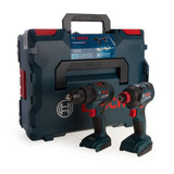 Bosch 06019J2203 Professional Brushless Twin Pack - GSB 18V-55 Combi Drill + GDX 18V-200 Impact Wrench (Body Only) - 1