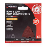 A Pack of 5 Abracs Delta Sanding Sheets 60 Grit 93mm