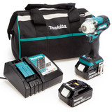 Makita DTW300 18V LXT Brushless Impact Wrench, Toolbag, Charger (2 x 5.0Ah Batteries)