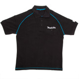 Makita Polo Shirt in Black with Logo (Large)