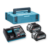 Makita 191J85-8 XGT Power Source Kit - 2 x BL4025 2.5Ah Batteries, DC40RA Charger & Makpac Case