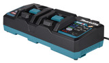 Makita DC40RB 40v Max XGT Li-Ion Twin Port Rapid Battery Charger angle