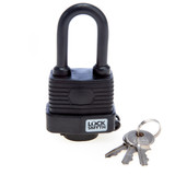 Locksmyth L2200018 Long Shackle Weatherproof Padlock with Keys