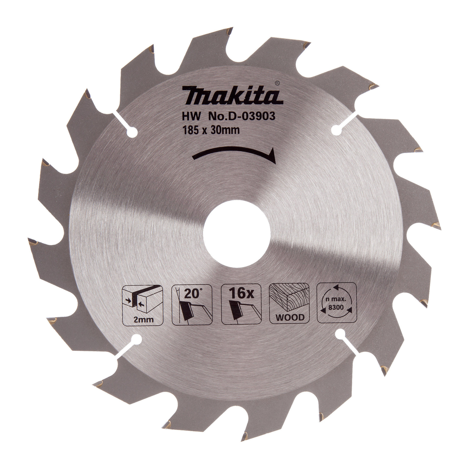 Makita Circular Saw Blade for Wood 185 x 30 x 16 Toolstop