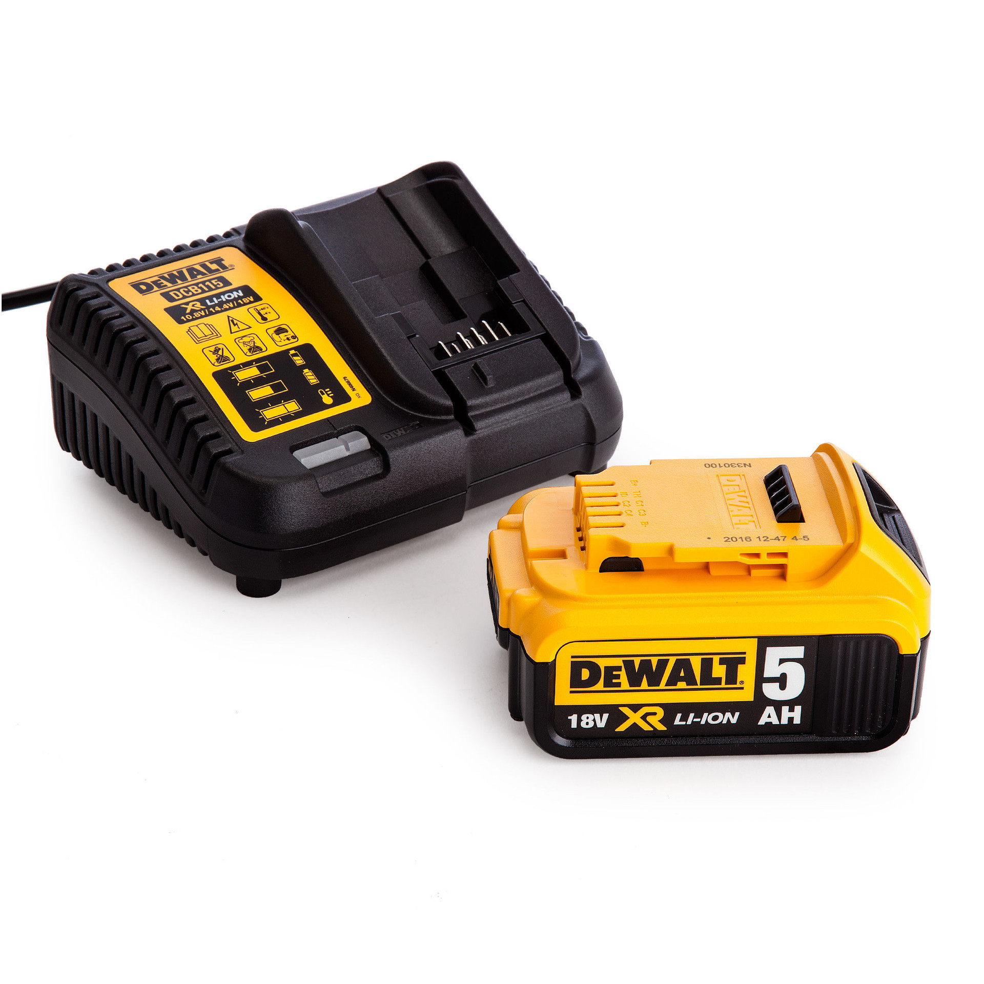 Dewalt DCB115 Charger + DCB184 5.0Ah Battery Toolstop