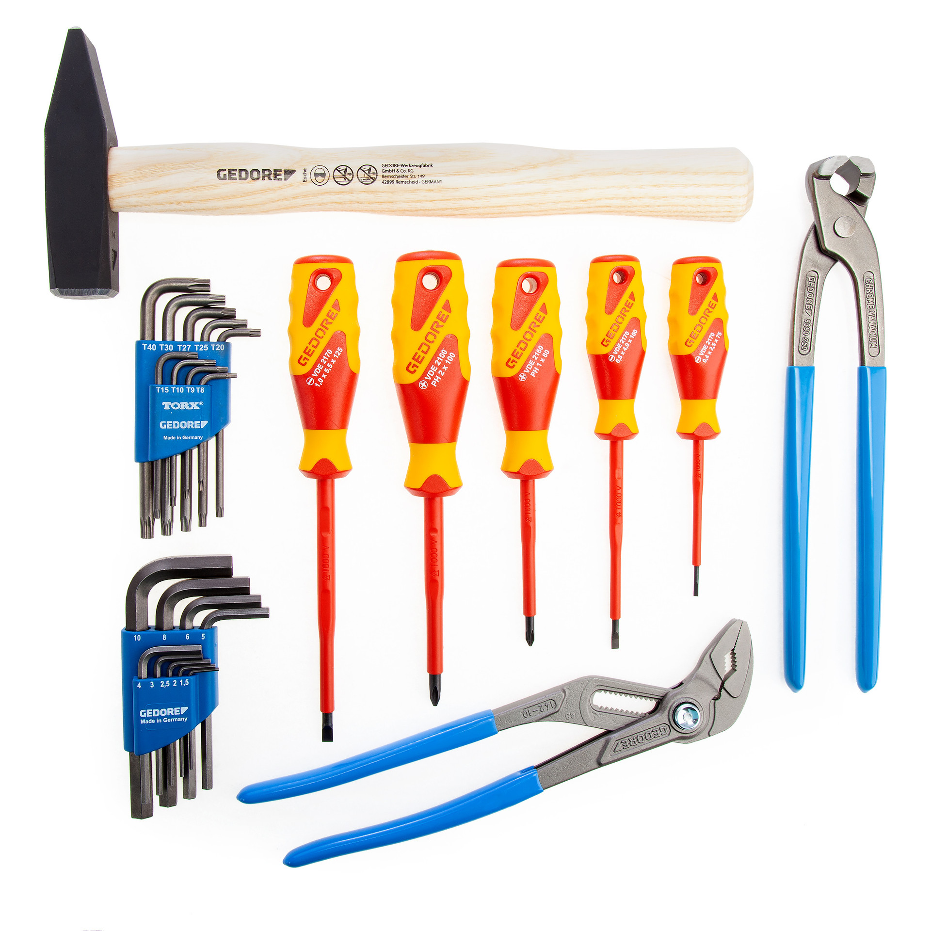 Gedore 1600A012ZY Hand Tool & VDE Screwdriver Set Toolstop