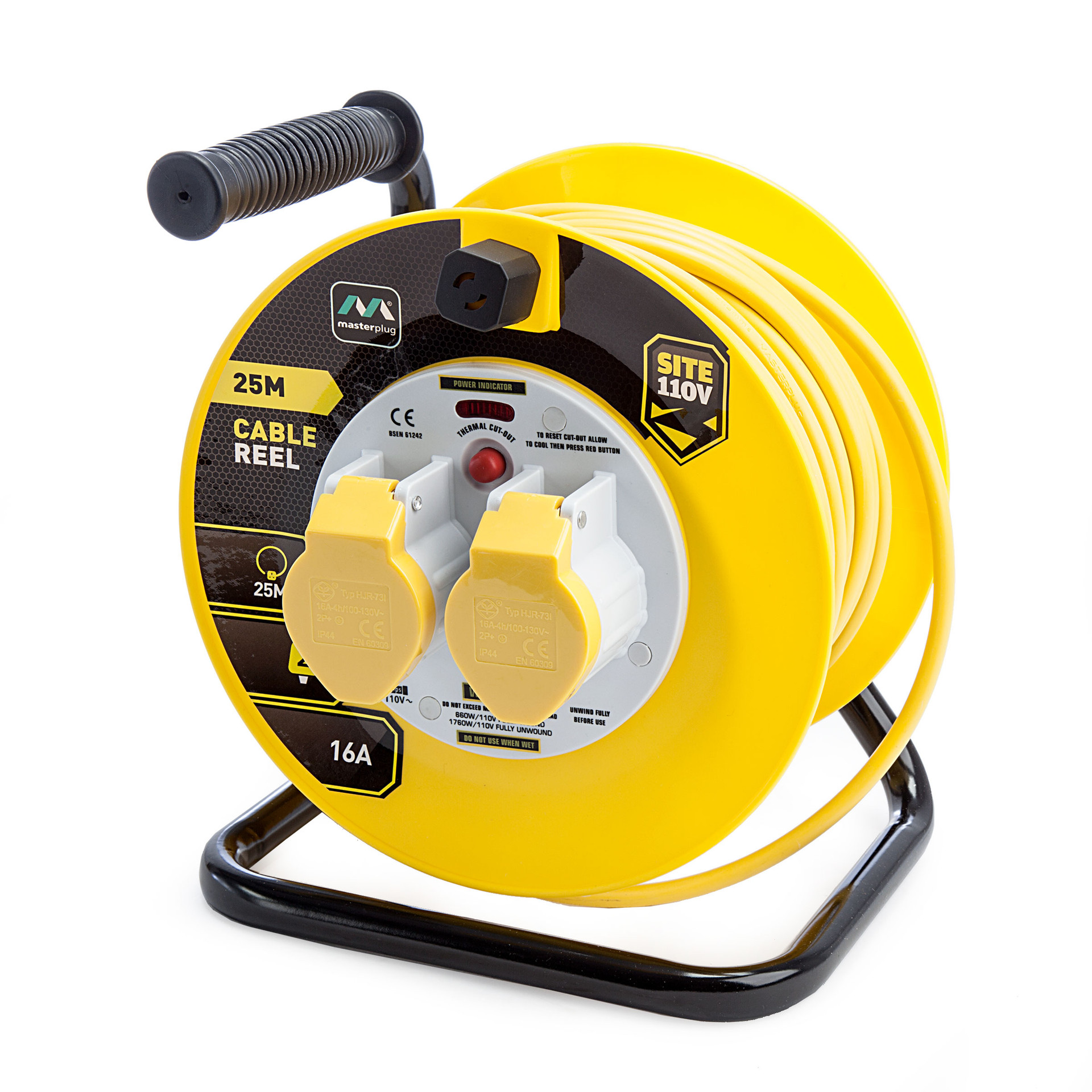 Masterplug LVCT25162MP 16A Cable Reel 25m 110V Toolstop