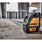 Dewalt DW088CG Green Self Levelling Cross Line Laser in use on site marking lines
