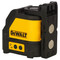 Dewalt DW088CG Green Self Levelling Cross Line Laser showing magnets on back of bracket