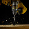 Dewalt DT4763 drills a hole in some timber