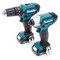 Makita CLX228AJ 12Vmax CXT Combi Drill & Impact Driver Twin Pack (2 x 2.0Ah Batteries) 2