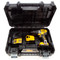 Dewalt DCD706D2 12V XR Brushless Sub-Compact Combi Drill (2 x 2.0Ah Batteries) Case open showing contents