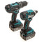 Makita DLX2131TJ 18V LXT DHP482 Combi Drill & DTD152 Impact Driver Twin Pack (2 x 5.0Ah Batteries) both tool rear view