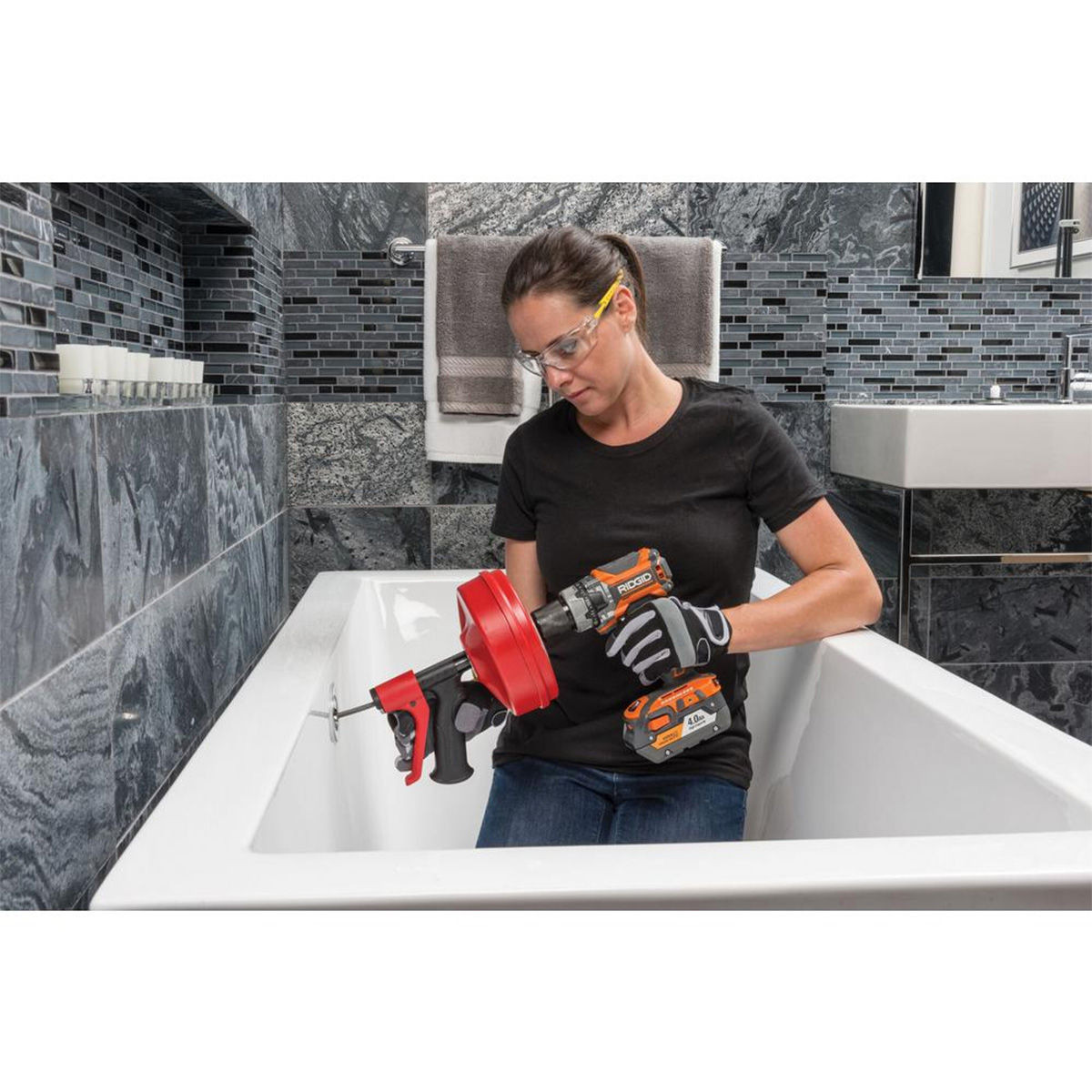 Ridgid 57043 Power Spin + Drain Cleaner Toolstop