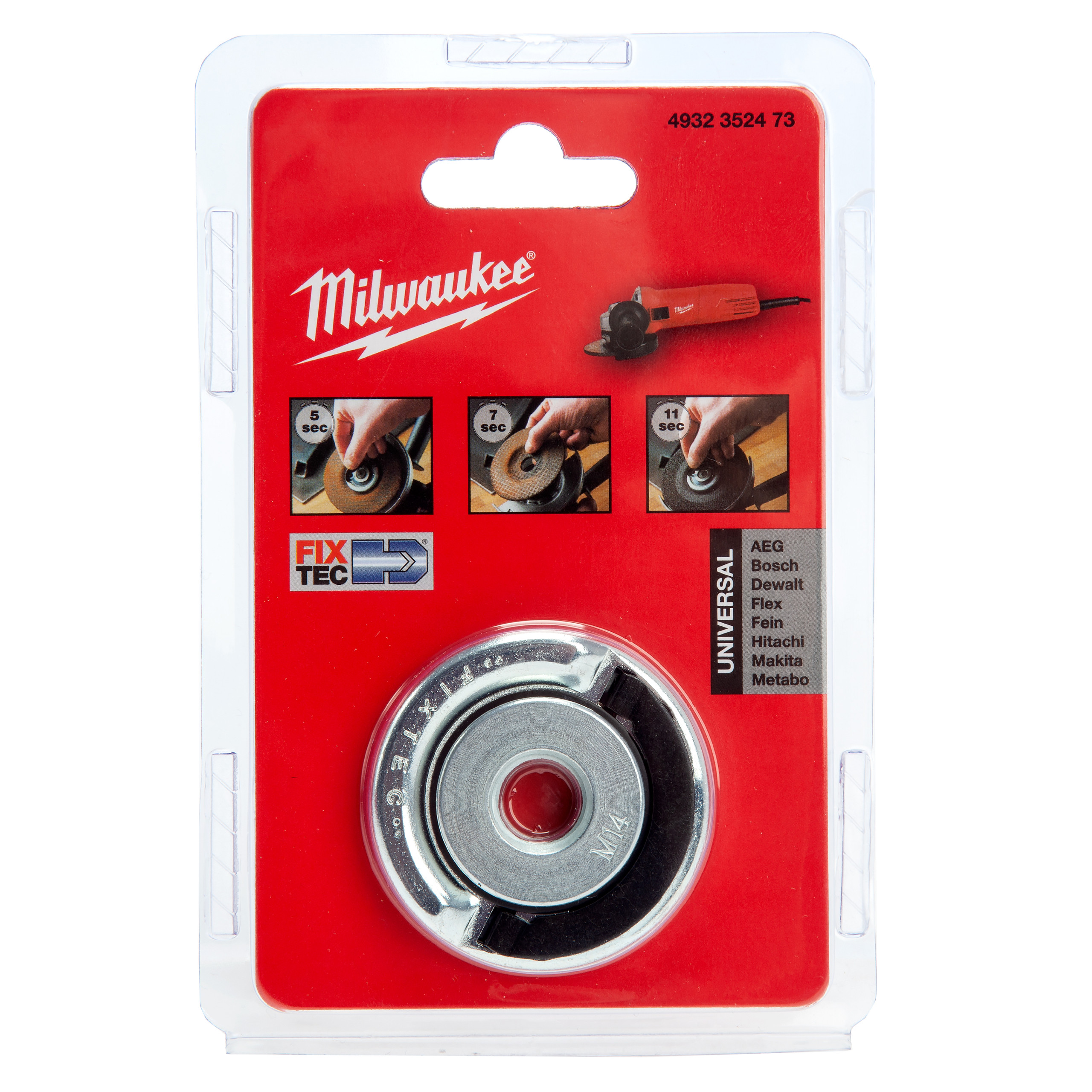 Milwaukee 4932352473 FIXTEC Grinder Nut M14 Toolstop