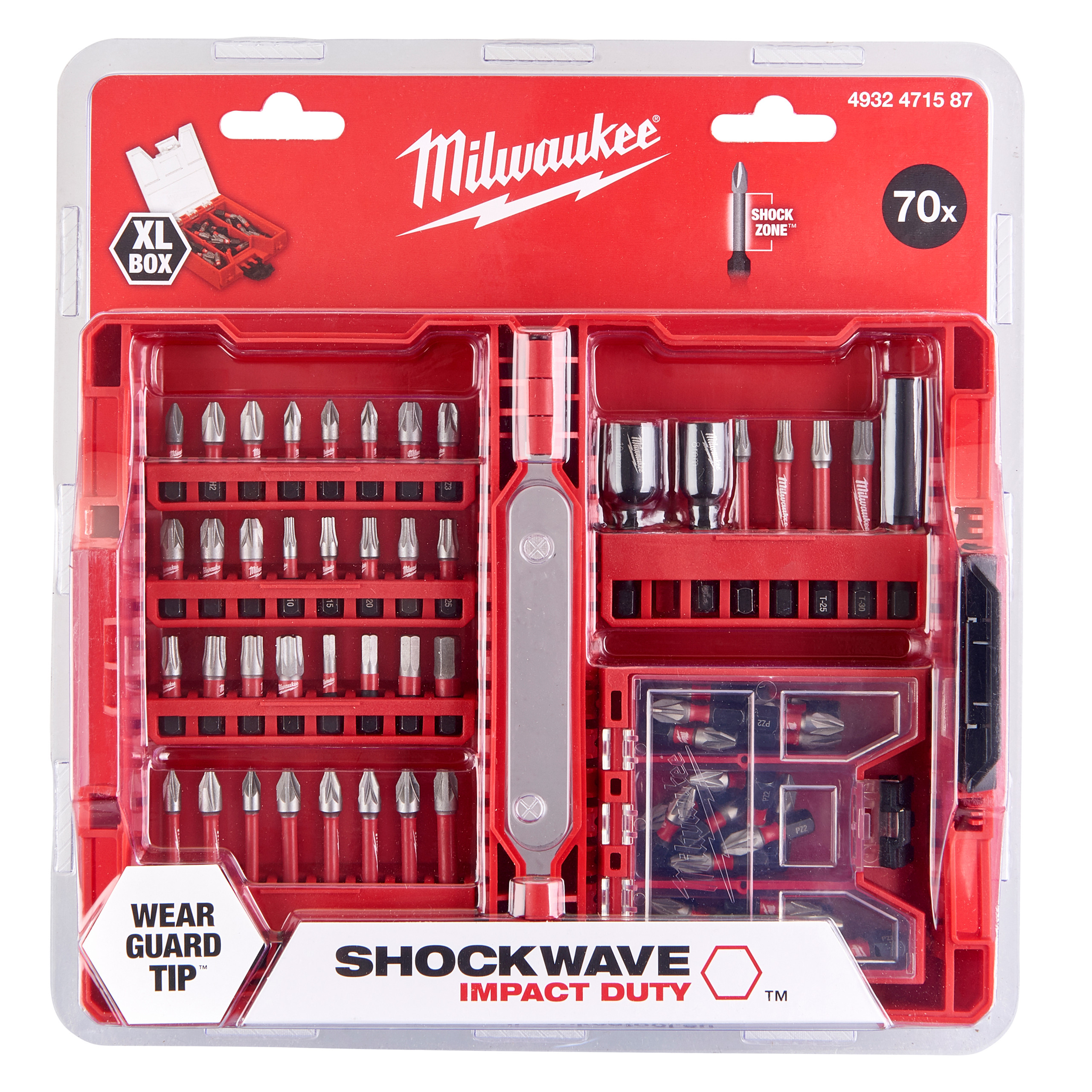 Milwaukee 4932471587 Screwdriver Bit Set 70 Piece Toolstop