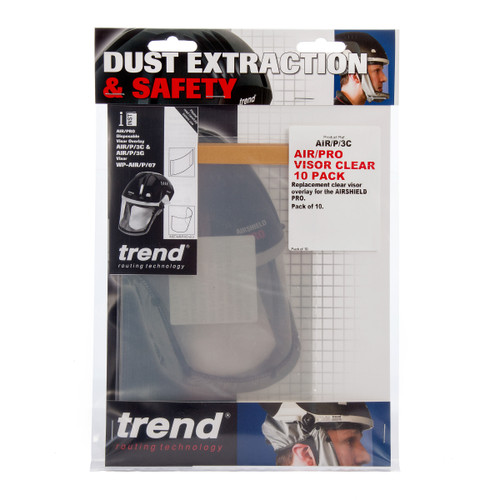Trend AIR/P/3C Visor Overlays for Airshield Pro - Clear (10 Pack) - 4 Trend AIR/P/3C Visor Overlays for Airshield Pro - Clear (10 Pack) - 4
