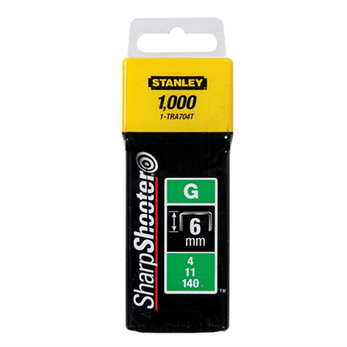 Buy Stanley 1-TRA704T Heavy-Duty Staples 6mm (1000) at Toolstop