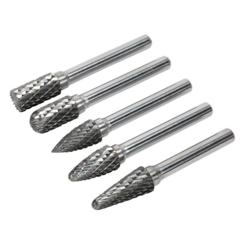 Buy Sealey SDBK5 Tungsten Carbide Rotary Burr Set (5 Piece) at Toolstop