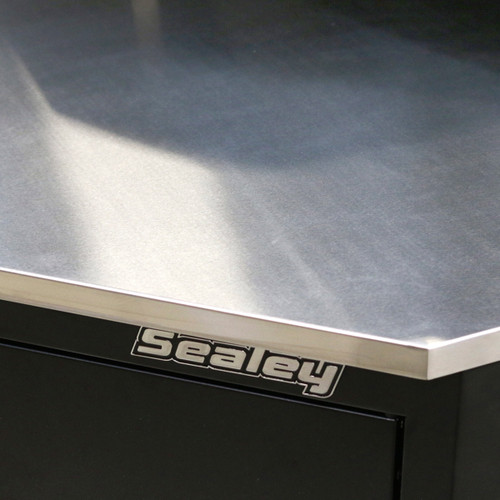 Buy Sealey APMS19 Stainless Steel Corner Worktop 930mm at Toolstop Buy Sealey APMS19 Stainless Steel Corner Worktop 930mm at Toolstop