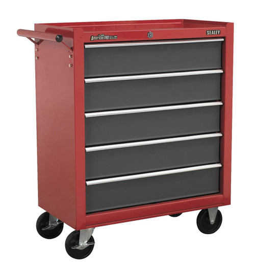 Buy Sealey AP22505BB Rollcab 5 Drawer With Ball Bearing Runners - Red/grey at Toolstop