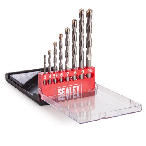 Sealey AK5708 Tungsten Carbide Tipped Masonry Drill Bit Set (8 Piece) - 2