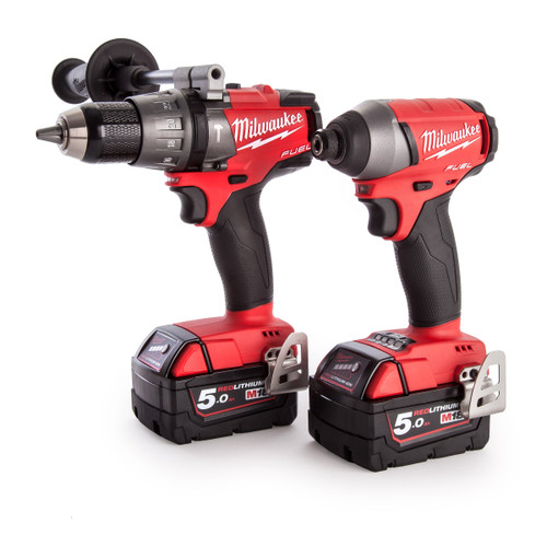 Milwaukee M18FPP2A-523X M18 Fuel Twinpack - FPD Combi, FID Impact Driver (2 x 18V 5.0Ah + 1 x 12V 2.0Ah Batteries) - 6