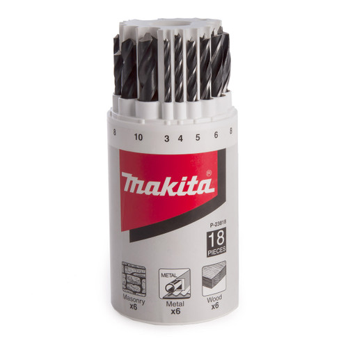 Makita P-23818 Straight Shank Mixed Drill Drum Set (18 Piece) - 3 Makita P-23818 Straight Shank Mixed Drill Drum Set (18 Piece) - 3