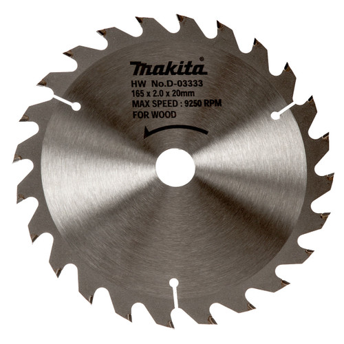 Makita D-03333 Circular Saw Blade 165mm x 20mm x 24T - 1 Makita D-03333 Circular Saw Blade 165mm x 20mm x 24T - 1