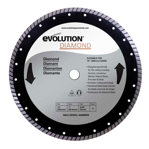 Buy Evolution DB355 Rage 2 Diamond Cutting Blade 355mm at Toolstop