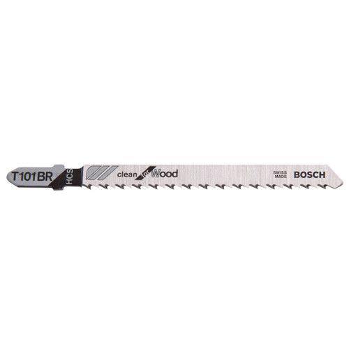 Bosch T101BR Jigsaw Blades HCS Clean for Wood (5 Pack) - 5 Bosch T101BR Jigsaw Blades HCS Clean for Wood (5 Pack) - 5